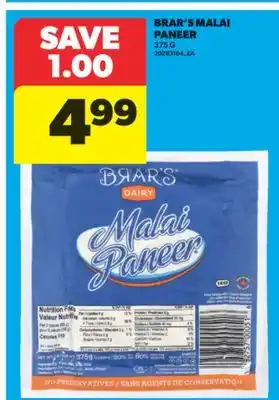 Real Canadian Superstore BRAR'S MALAI PANEER, 375 G offer