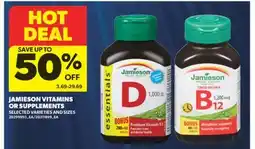 Real Canadian Superstore JAMIESON VITAMINS OR SUPPLEMENTS offer