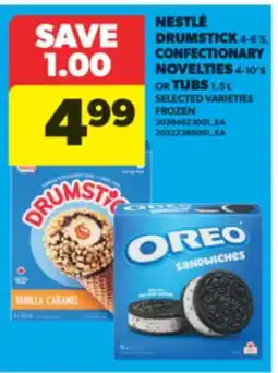 Real Canadian Superstore NESTLÉ DRUMSTICK, 4-6' S, CONFECTIONARY NOVELTIES ,4-10' S OR TUBS, 1.5 L offer