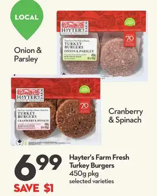 Longo's Fresh Turkey Burgers offer