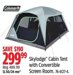 Canadian Tire Coleman Skylodge Cabin Tent with Convertible Screen Room offer