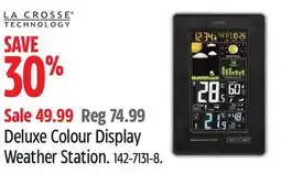 Canadian Tire Deluxe Colour Display Weather Station offer