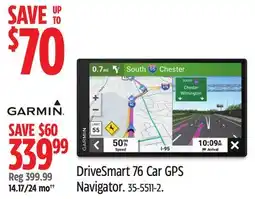 Canadian Tire Garmin DriveSmart 76 Car GPS Navigator offer