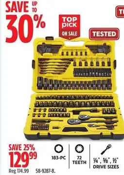 Canadian Tire STANLEY Black chrome Socket Sets offer