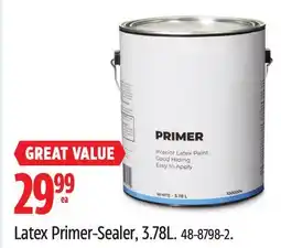 Canadian Tire Primer Latex Primer-Sealer, 3.78L offer