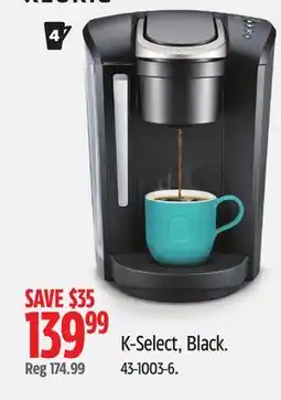 Canadian Tire Keurig K-Select, Black offer