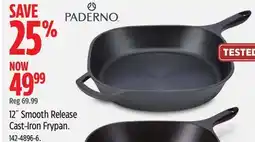 Canadian Tire PADERNO 12˝ Smooth Release Cast-Iron Frypan offer