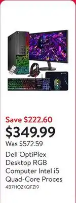 Walmart Dell OptiPlex Desktop RGB Computer Intel i5 Quad-Core Proces offer