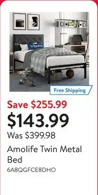 Walmart Amolife Twin Metal Bed offer