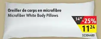 Hart Microfiber White Body Pillows offer