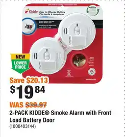 Home Depot 2-PACK KIDDE Smoke Alarm with Front Load Battery Door offer