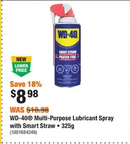 Home Depot WD-40 Multi-Purpose Lubricant Spray with Smart Straw • 325g offer