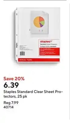 Staples Staples Standard Clear Sheet Protectors, 25 pk offer