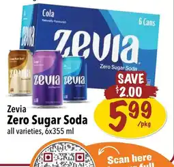Farm Boy Zevia Zero Sugar Soda offer
