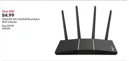 Staples ASUS RT-A57 AX3000 Dual Band WiFi 6 Router offer