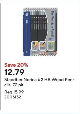 Staples Staedtler Norica #2 HB Wood Pencils, 72 pk offer