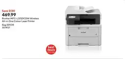 Staples Brother MFC-L3720CDW Wireless All-in-One Colour Laser Printer offer