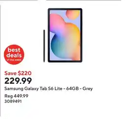 Staples Samsung Galaxy Tab S6 Lite - 64GB - Grey offer