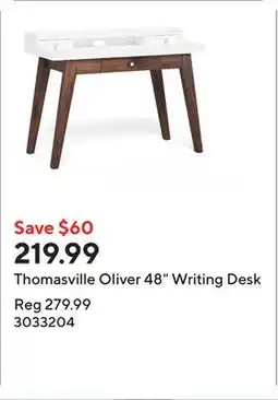 Staples Thomasville Oliver 48 Writing Desk offer