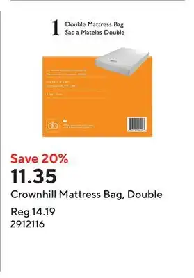 Staples Crownhill Mattress Bag, Double offer