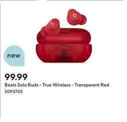 Staples Beats Solo Buds - True Wireless - Transparent Red offer