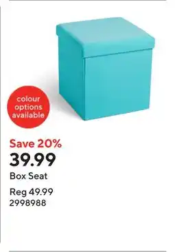 Staples Box Seat offer