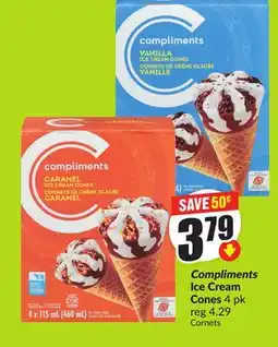 FreshCo Compliments Ice Cream 4 pk offer