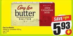 FreshCo Gay Lea Butter Salted or Unsalted 454g offer