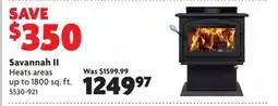 Home Hardware Savannah II EPA Wood Stoves offer