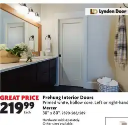 Home Hardware Prehung Mercer Interior Doors offer