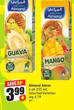Chalo FreshCo Almarai Juices 6 pk 235 mL Selected Varieties offer