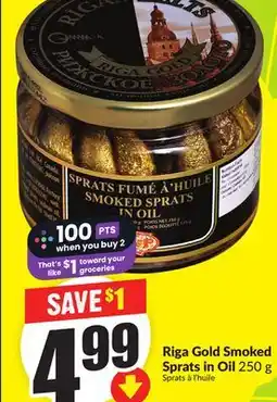 Chalo FreshCo Riga Gold Smoked Sprats in Oil 250 g offer