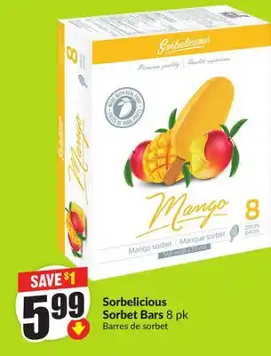 Chalo FreshCo Sorbelicious Sorbet Bars 8 pk offer