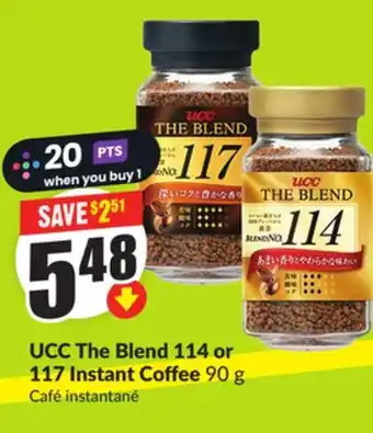 Chalo FreshCo UCC The Blend 114 or 117 Instant Coffee 90 g offer