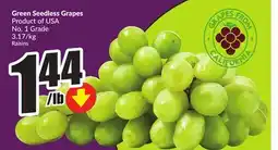 Chalo FreshCo Green Seedless Grapes offer