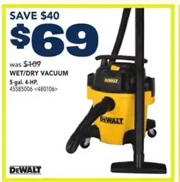 RONA DEWALT WET/DRY VACUUM offer