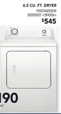 RONA AMANA 6.5 CU. FT. DRYER offer