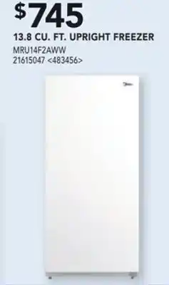 RONA MIDEA 13.8 CU. FT. UPRIGHT FREEZER offer