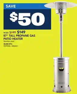 RONA 87 TALL PROPANE GAS PATIO HEATER offer