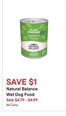 Petvalu Natural Balance Wet Dog Food offer