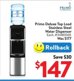 Walmart Primo Deluxe Top Load Stainless Steel Water Dispenser offer