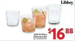 Walmart Cafe 16-Piece Glassware Set offer