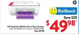 Walmart HP DeskJet 2842e All-in-One Printer offer