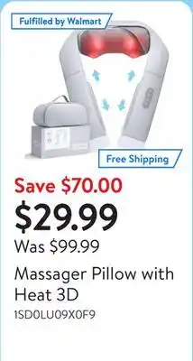 Walmart Massager Pillow with Heat 3D offer