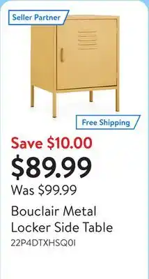 Walmart Bouclair Metal Locker Side Table offer