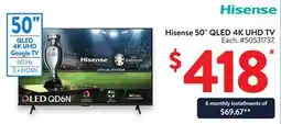 Walmart Hisense 50 QLED 4K UHD TV offer