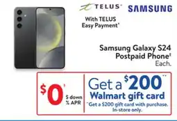 Walmart Samsung Galaxy S24 Postpaid Phone‡ offer