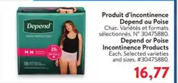 Walmart Depend or Poise Incontinence Products offer