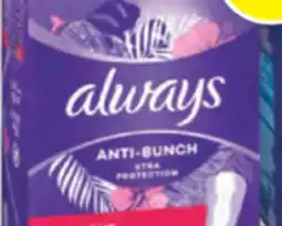 Familiprix Always Anti-Bunch Xtra Protection liners extra long 68un offer