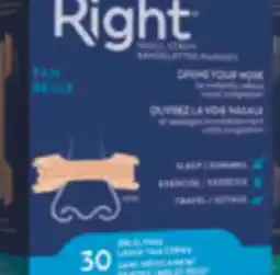 Familiprix BREATHE RIGHT, Nasal strips, 26 or 30 unités offer